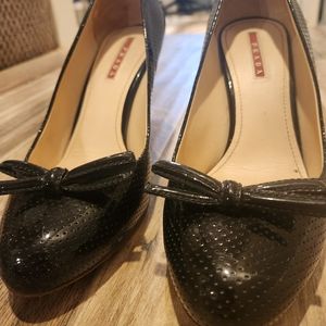 Prada Black Pumps with Bow